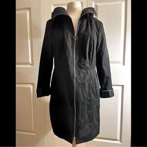 Anne Klein Black Windbreaker Rain Jacket